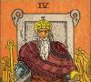 Valoarea cardului Tarot - Împăratul în combinație cu Mashy of Pentacles