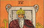 De waarde van de Tarot-kaart - de keizer in combinatie met de Mash van Pentacles