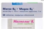 Pentru ce este Magnelis B6: refacerea vitalității Magnelis B6 instrucțiuni de utilizare pentru copii